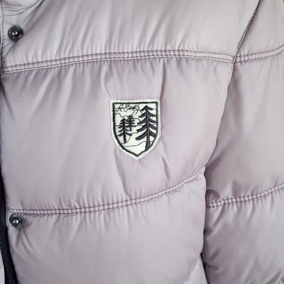 Y2K American Eagle Outfitters Lavendar Faux Fur Removable Hood Size XL/TG - Picture 6 of 12